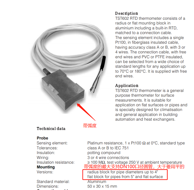 E+H TST602表面温度计模块示意图