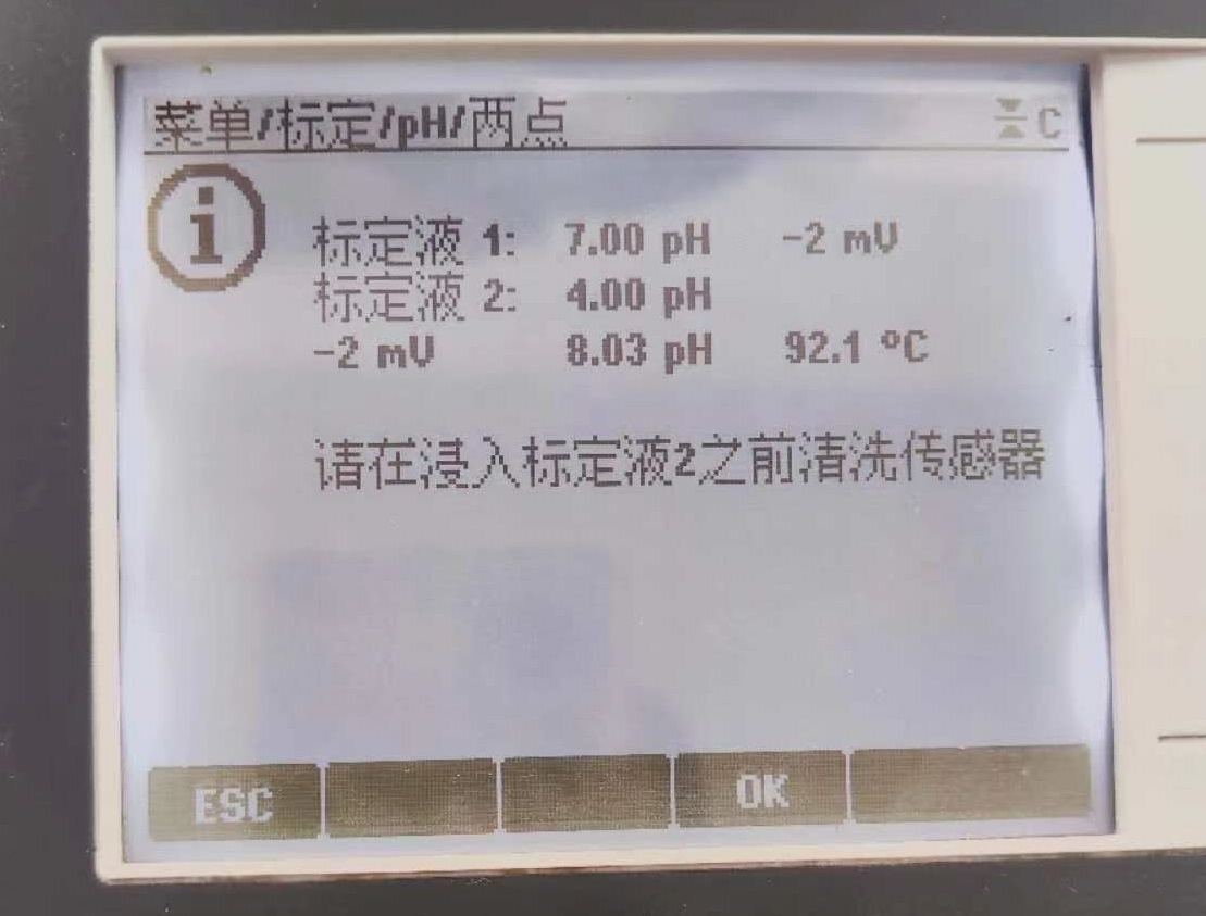 Segunda calibración pH 4.00