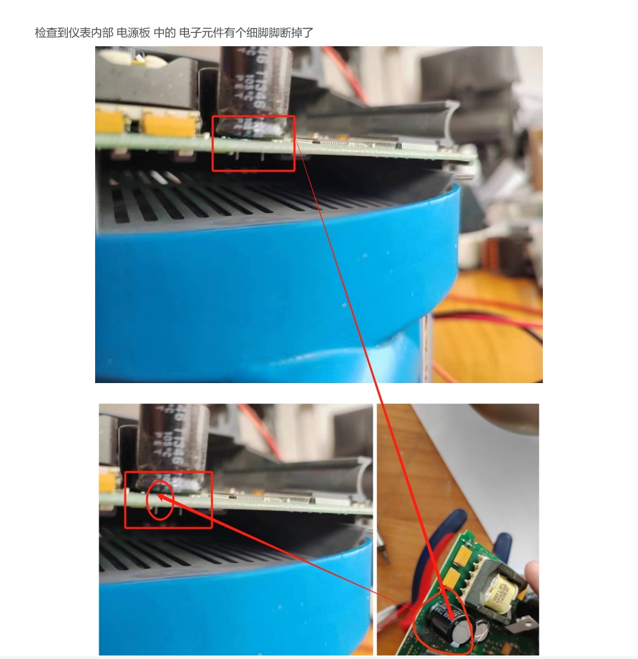Reparación de la placa de alimentación del caudalímetro E+H