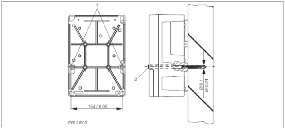 Wall mounting diagram