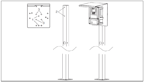 Weather protection cover installation diagram