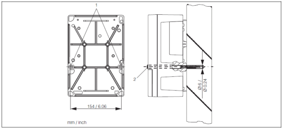 Wall mounting diagram