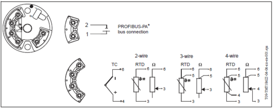 Diagrama de conexión del TMT184