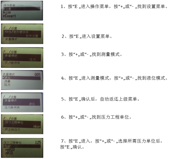 PMX5x/FMX5x Level Setting Mode